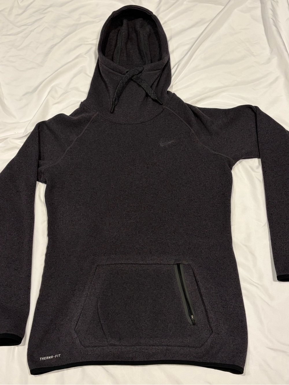 Nike Women’s Therma-Fit Hypernatural Cowl Neck Fleece Hoodie Dark Gray L